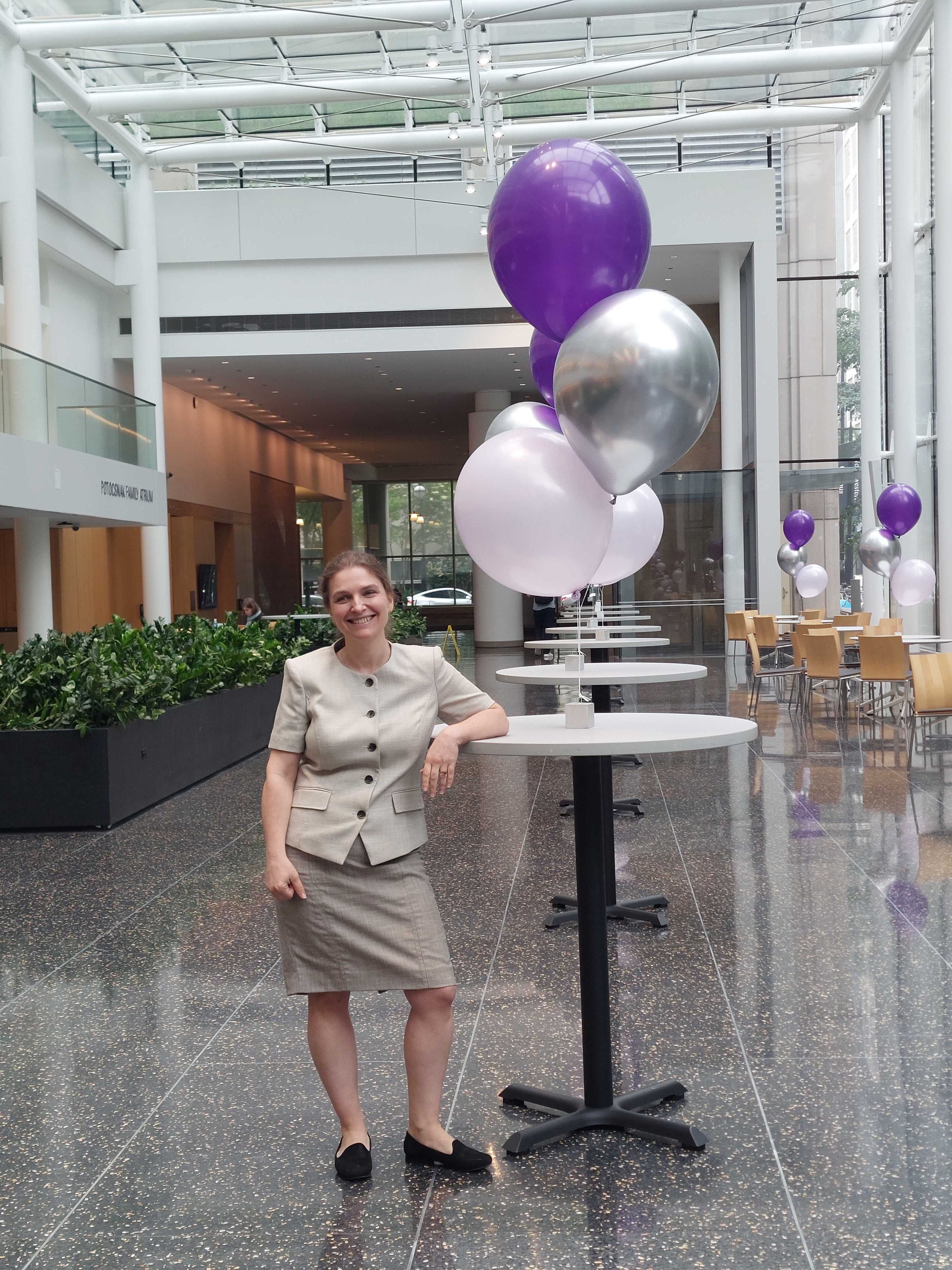 Sula celebrating her PhD qualifying exam and birthday
